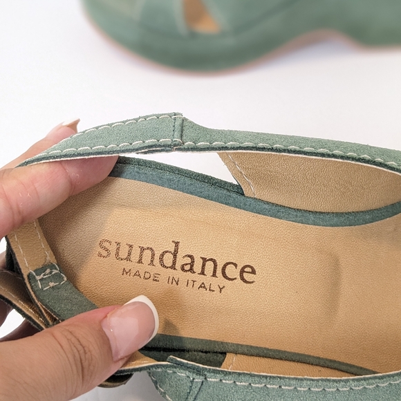 NWOT Sundance suede wedge sandals - Picture 14 of 16